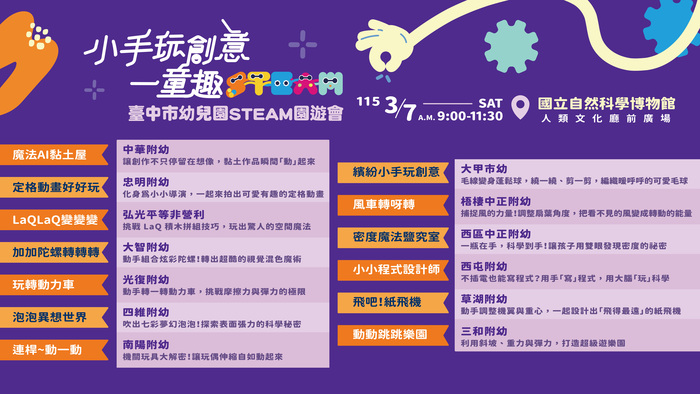 活動宣導：幼兒園STEAN園遊會圖片
